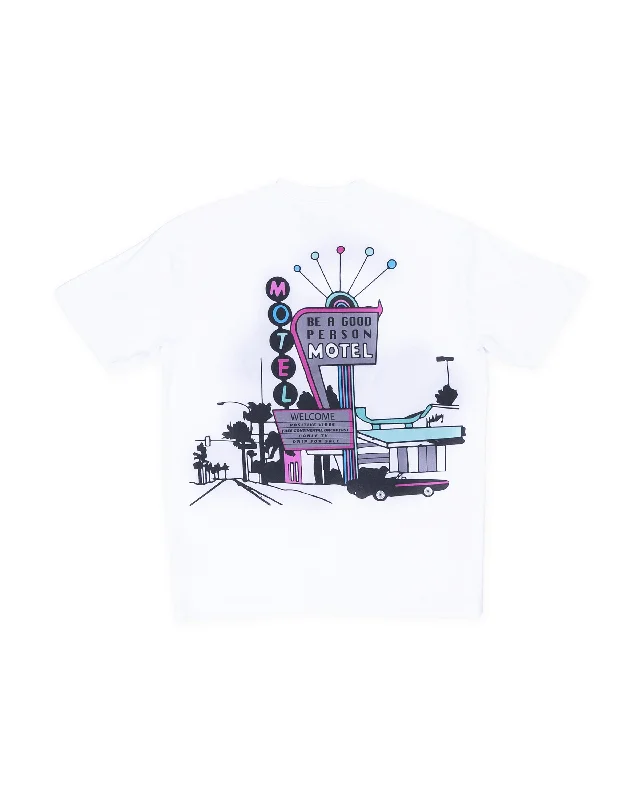 Motel T-Shirt - White Anti-Shrink Durable Soft Anti-Shrink Durable Soft