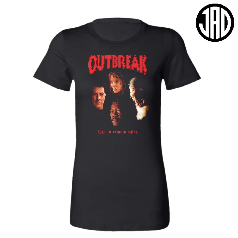 Outbreak Deathrow - Women's Tee Solid Print Embellished Solid Print Embellished