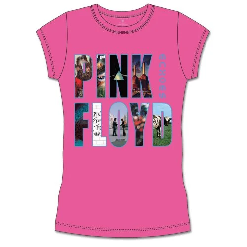 Pink Floyd Ladies T-Shirt: Echoes Album Montage Boxy Fit Fitted Loose Boxy Fit Fitted Loose