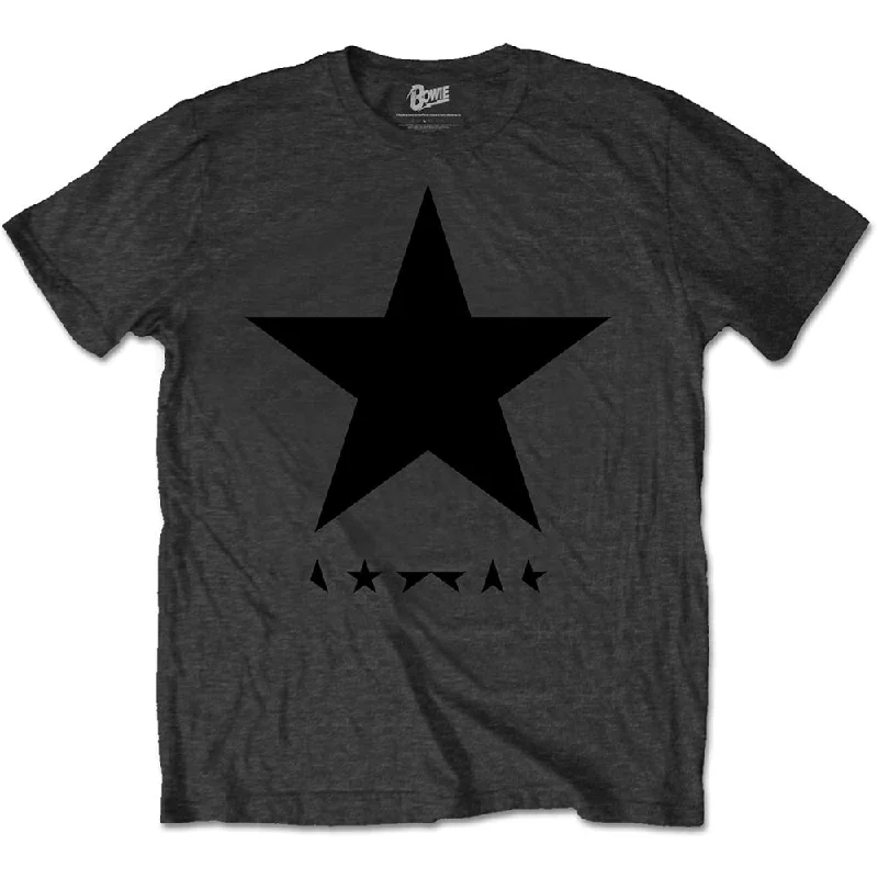 SALE David Bowie Unisex Premium T-Shirt: Blackstar (on Grey) 40% OFF Print Jacquard Patchwork Print Jacquard Patchwork