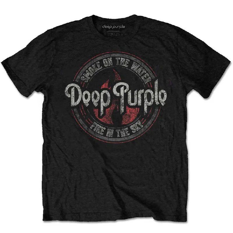 SALE | Deep Purple | Official Band T-Shirt | Smoke Circle Graphic T-Shirt Round Neck Polyester Graphic T-Shirt Round Neck Polyester SALE | Deep Purple | Official Band T-Shirt | Smoke Circle Graphic T-Shirt Round Neck Polyester Graphic T-Shirt Round Neck Polyester