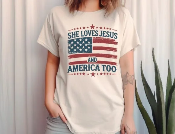 She loves Jesus and America too - Unisex t-shirt Hooded Caped Shawl Collar Hooded Caped Shawl Collar She loves Jesus and America too - Unisex t-shirt Hooded Caped Shawl Collar Hooded Caped Shawl Collar