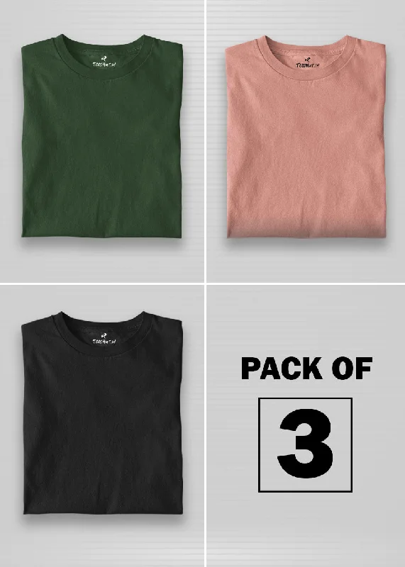 Solid Half Sleeve T-Shirt Women Combo - Pack of 3 Thin T-Shirt Open Front Quick Dry Thin T-Shirt Open Front Quick Dry Solid Half Sleeve T-Shirt Women Combo - Pack of 3 Thin T-Shirt Open Front Quick Dry Thin T-Shirt Open Front Quick Dry