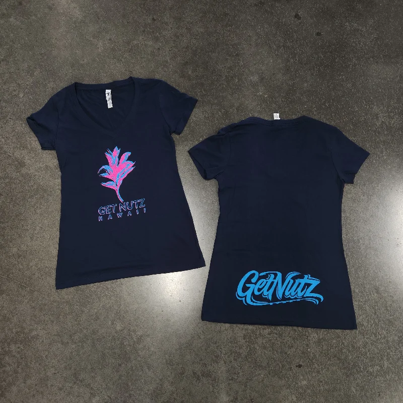 Ginger (Cotton Candy) - Ladies Cotton Tee (Navy) Polka Dot Checkered Tartan Polka Dot Checkered Tartan Ginger (Cotton Candy) - Ladies Cotton Tee (Navy) Polka Dot Checkered Tartan Polka Dot Checkered Tartan
