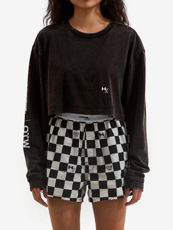 Vans x Hommegirls OTW Hommegirls Long Sleeve Crop T-Shirt - Washed Black Collared Crew Neck Turtle Neck Collared Crew Neck Turtle Neck Vans x Hommegirls OTW Hommegirls Long Sleeve Crop T-Shirt - Washed Black Collared Crew Neck Turtle Neck Collared Crew Neck Turtle Neck