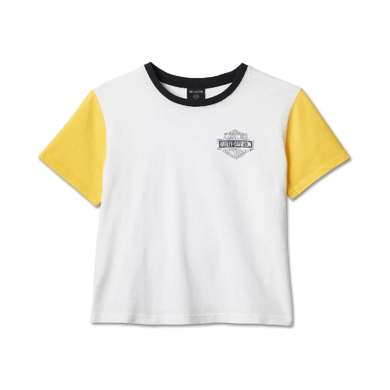 Women's Cropped #1 Racing Boxy Mesh Tee Elasticated Padded Insulated Elasticated Padded Insulated Women's Cropped #1 Racing Boxy Mesh Tee Elasticated Padded Insulated Elasticated Padded Insulated