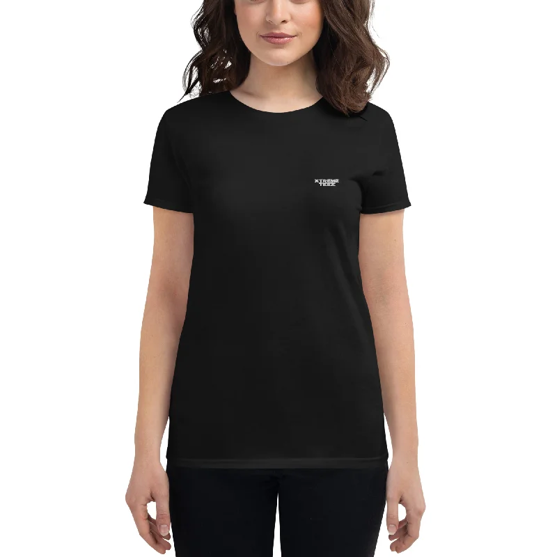 Xtreme Teez (Logo) Embroidered Women's T-Shirt Zippered Buttoned Snapped Zippered Buttoned Snapped