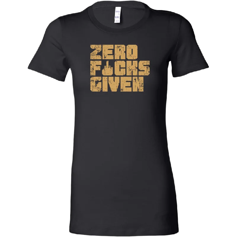 Zero F&#$ Given Women's T-Shirt Graphic T-Shirt Round Neck Polyester Graphic T-Shirt Round Neck Polyester