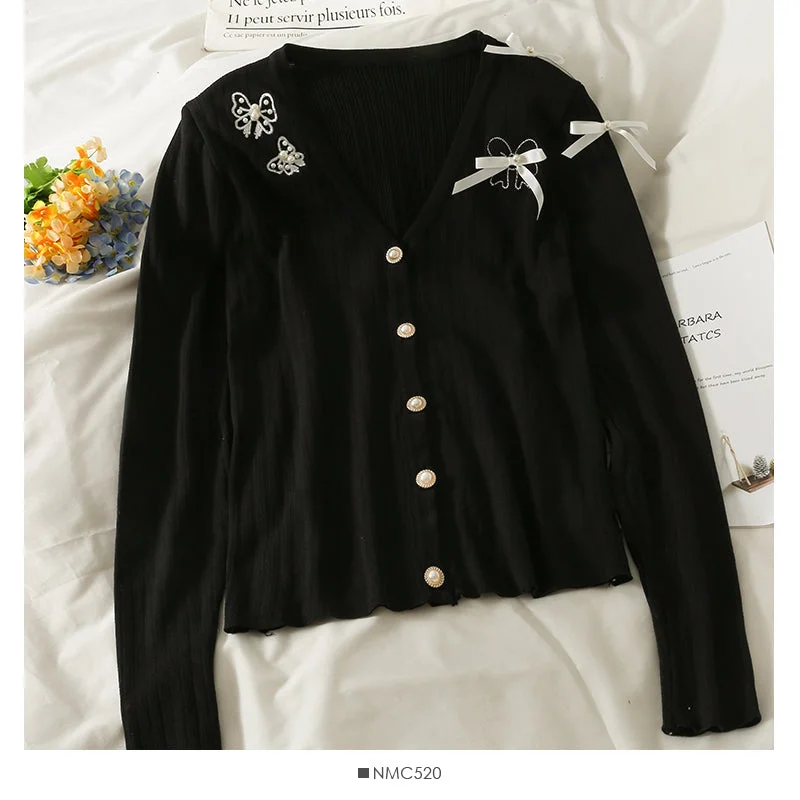 Bow decorative low neck single breasted sweater women's autumn dress  2011 Tunics Ceremony elegant Tunics Ceremony elegant