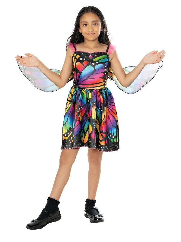 Butterfly Dress for Girls with Wings A-Line Day Work A-Line Day Work