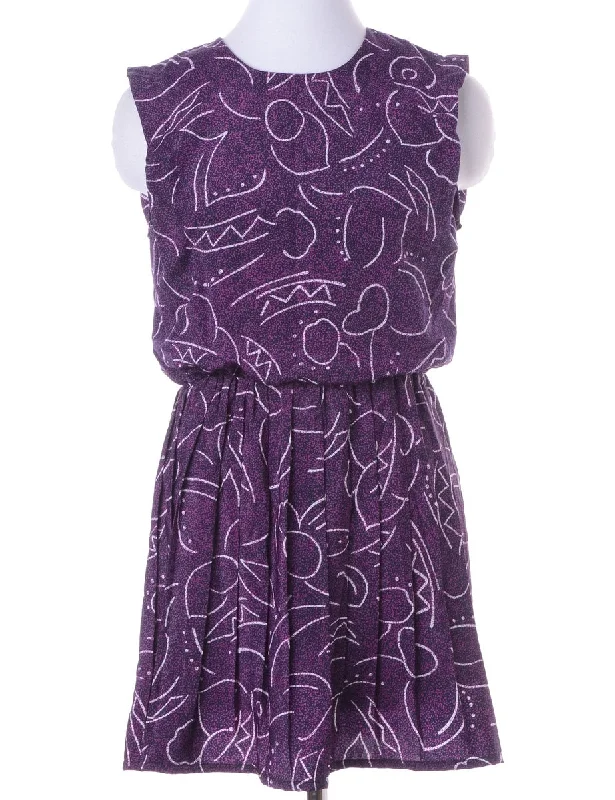 Label Anna Sleeveless Summer Short Dress Shift Classic Vintage Shift Classic Vintage