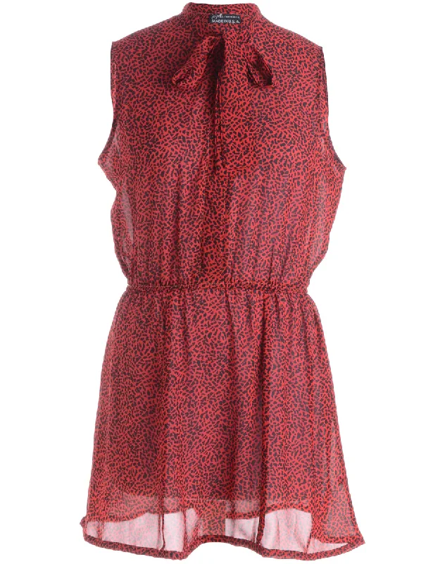 Label Anna Sleeveless Summer Short Dress Halter Neckline Beach Halter Neckline Beach