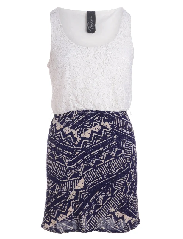Label Anna Sleeveless Summer Short Dress Tunics Short Trendy Tunics Short Trendy