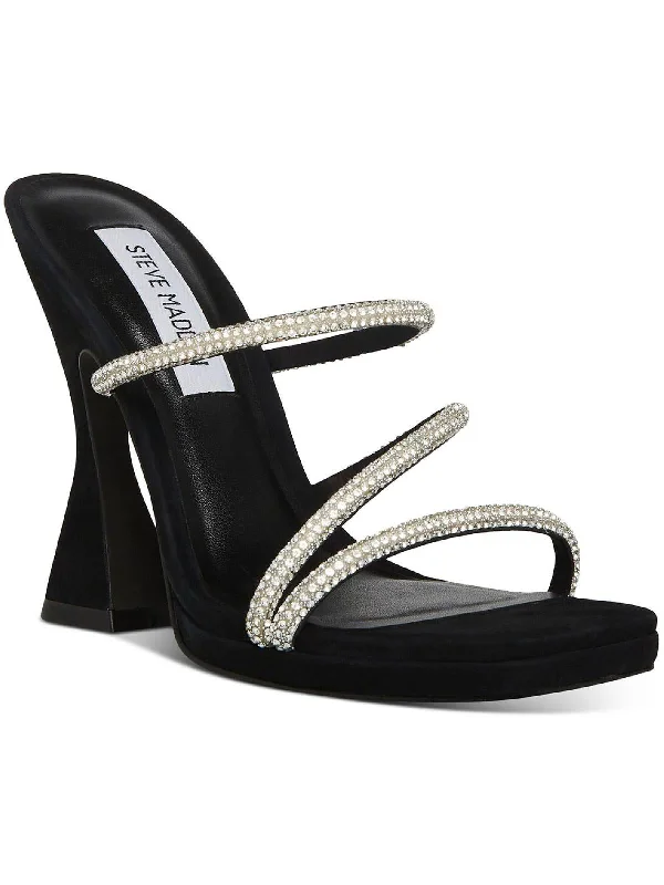 Libbie Womens Rhinestone Embellished Dress Heels Tunics Long Elegant Tunics Long Elegant