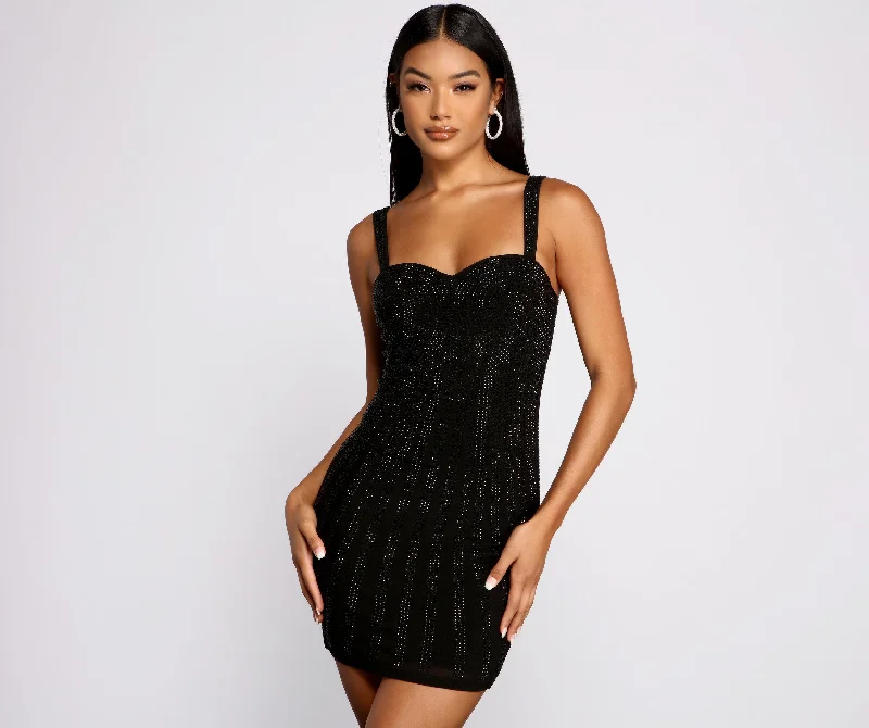 Raina Formal Heatstone Bodycon Dress A-Line Day Work A-Line Day Work