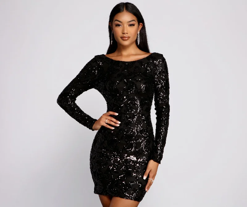 Kimmy Formal Sequin Mini Dress Tunics Luxurious premium Tunics Luxurious premium